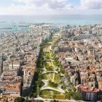 Recreación de las plazas-puente sobre el Guadalmedina