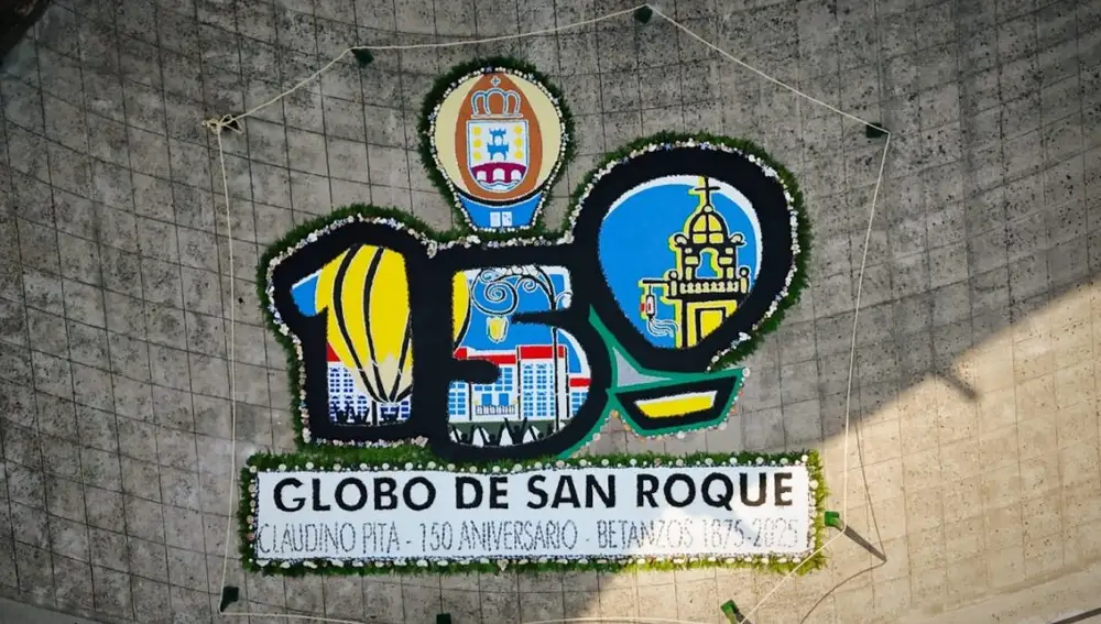 Homenaje floral al 150 aniversario del Globo de San Roque
