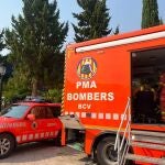 Puesto de mando del incendio de Teresa de Cofrentes