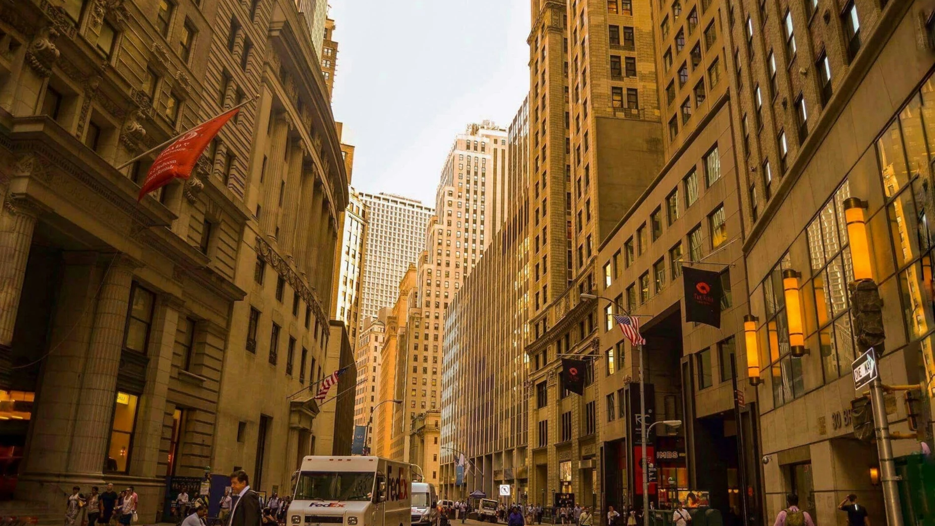 Los barrios de negocio como Wall Street son epicentros empresariales y económicos