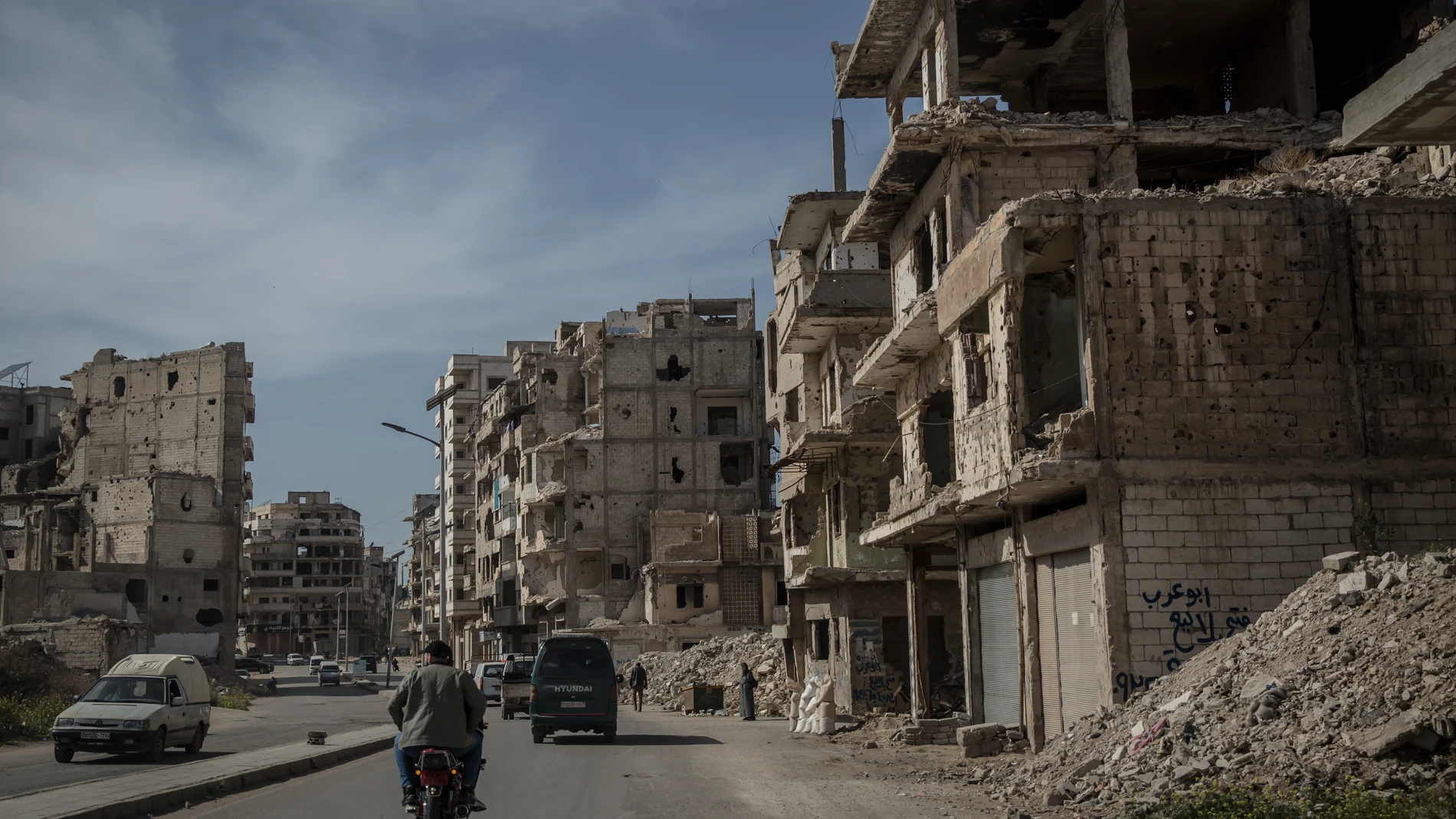 (Foto de ARCHIVO)March 26, 2025, Homs, Syria: Traffic through central Homs, which is still badly damaged following the war and siege. Homs, Syria's third largest city, was once known as the ''capital'' of the revolution.Europa Press/Contacto/Sally Hayden25/03/2025 ONLY FOR USE IN SPAIN
