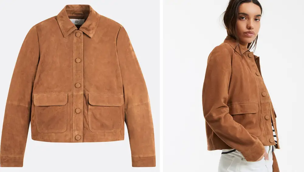 Chaqueta corta de piel Signature Abelle (159,20€)