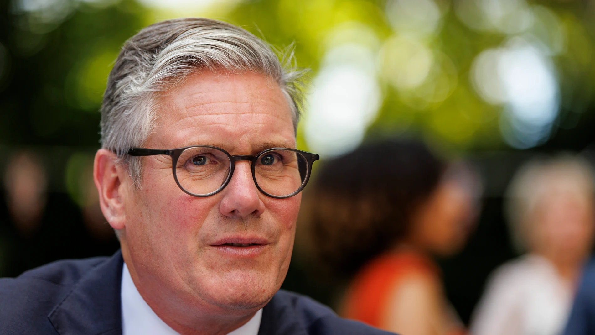 LONDON (United Kingdom), 14/08/2025.- British Prime Minister Keir Starmer hosts a VJ Day commemorative reception to mark the 80th anniversary at Downing Street garden in London, Britain, 14 August 2025. VJ day or Victory over Japan Day marks the 15 August in 1945, when Japan surrendered to the Allied forces, ending the Second World War. (Japón, Reino Unido, Londres) EFE/EPA/TOLGA AKMEN / POOL