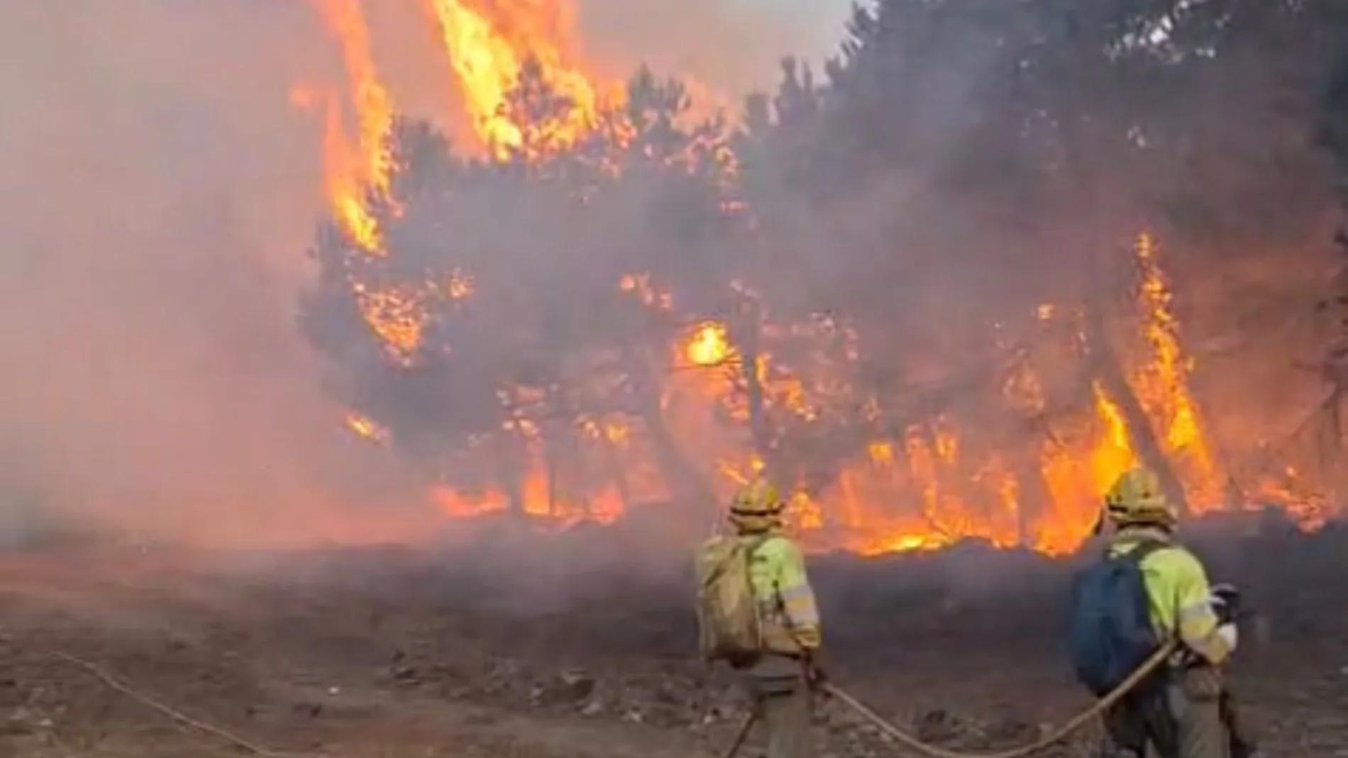 Imagen de uno de los incendios en Castilla y León.