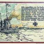 Billete de 1921, con un barco acorazado como protagonista