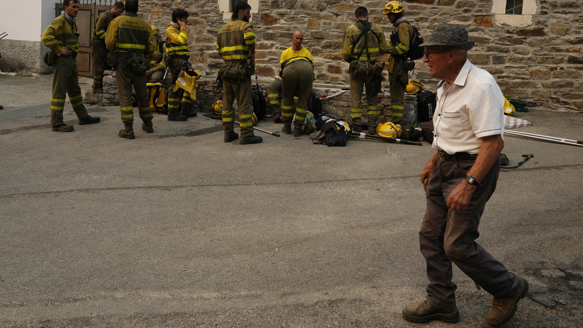 Operativo contra la lucha de incendios en la localidad de Fasgar