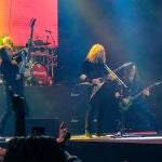 La banda de metal Megadeth, en el escenario