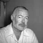 In this Aug. 21, 1950 file photo, novelist Ernest Hemingway appears at his country home in San Francisco de Paula near Havana, Cuba