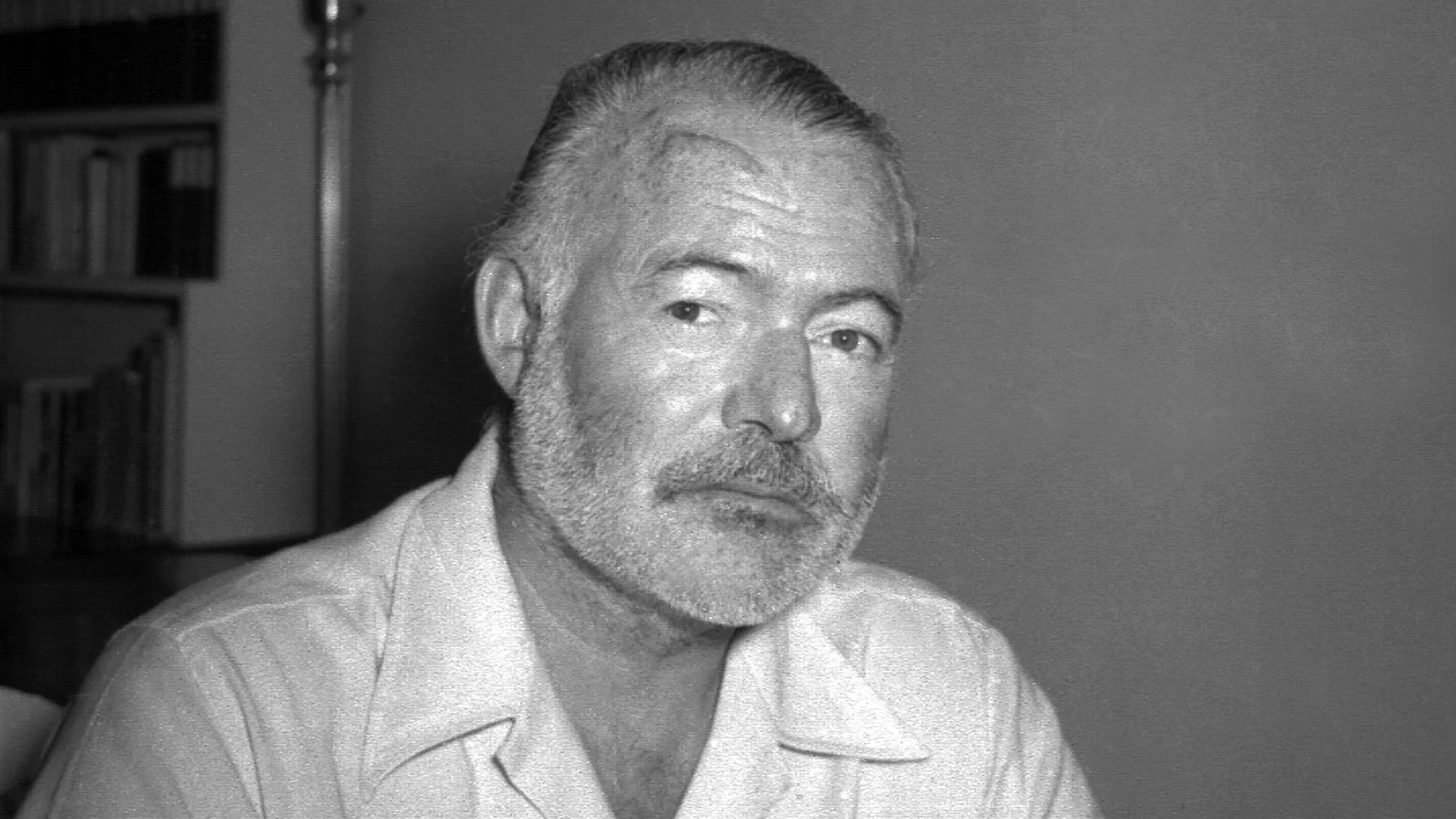 In this Aug. 21, 1950 file photo, novelist Ernest Hemingway appears at his country home in San Francisco de Paula near Havana, Cuba