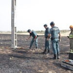 Un fallo en una torre del tendido eléctrico pudo provocar el incendio de Mahíde (Zamora)