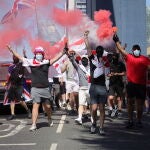 Cientos de personas se manifiestan en Londres tras el arresto de un inmigrante acusado de allanamiento de morada