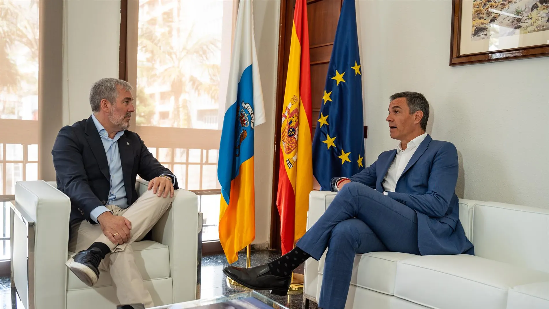 Sánchez y Clavijo reunidos este lunes en Lanzarote para abordar migración, agenda canaria y presupuestos