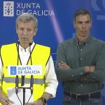 Alfonso Rueda con Fernando Grande-Marlaska y Pedro Sánchez