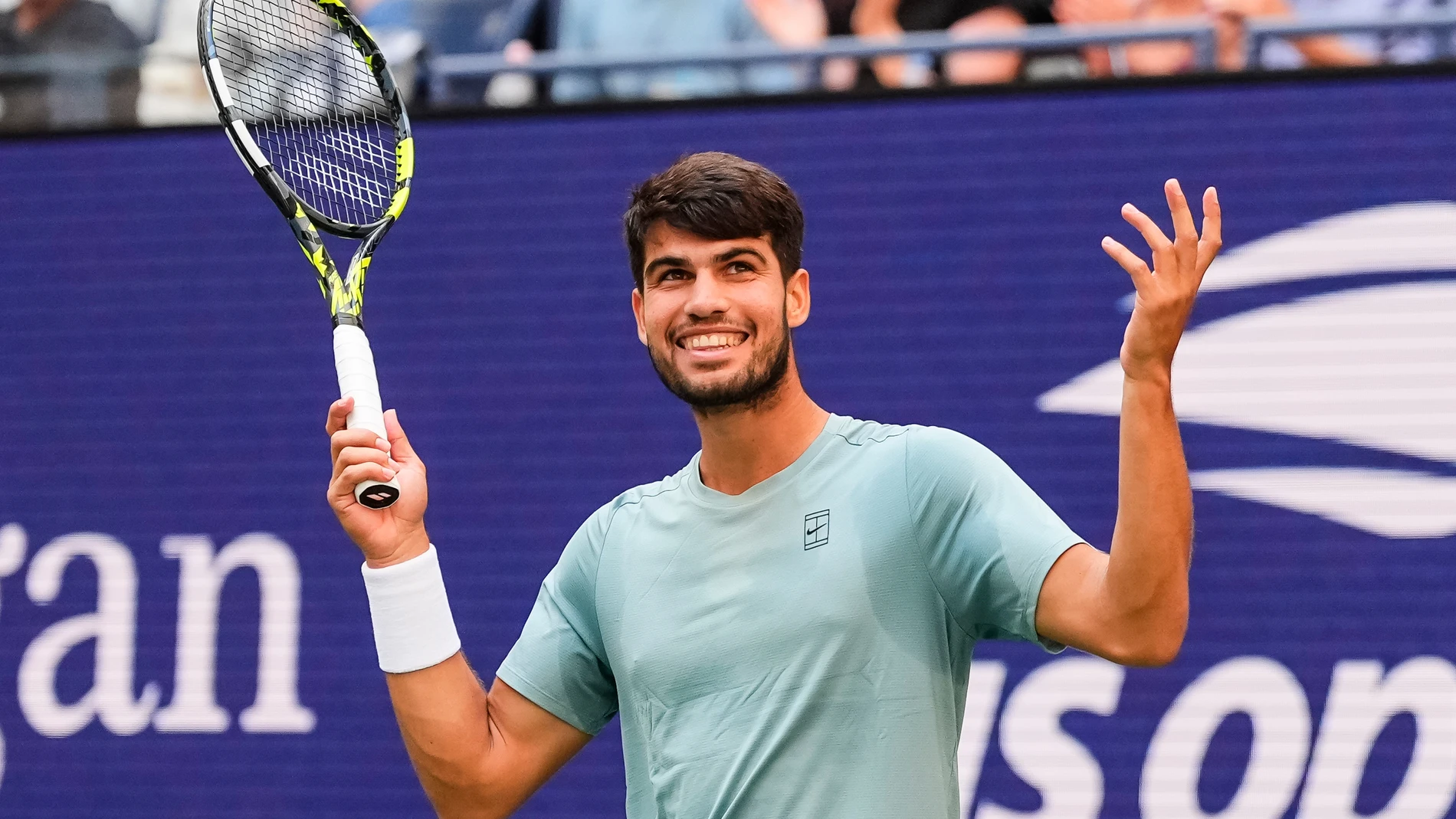 Carlos Alcaraz, en la Arthur Ashe