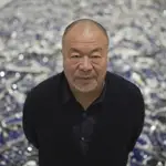 Dissident Chinese artist and activist Ai Weiwei poses for a photograph at his exhibition "Making Sense" at the Design Museum, in London, Tuesday, April 4, 2023.