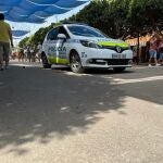 Un vehículo de la Policía Local en la Feria de Málaga