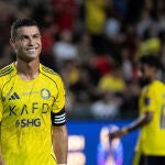 Cristiano Ronaldo en la semifinal de la Supercopa saudí