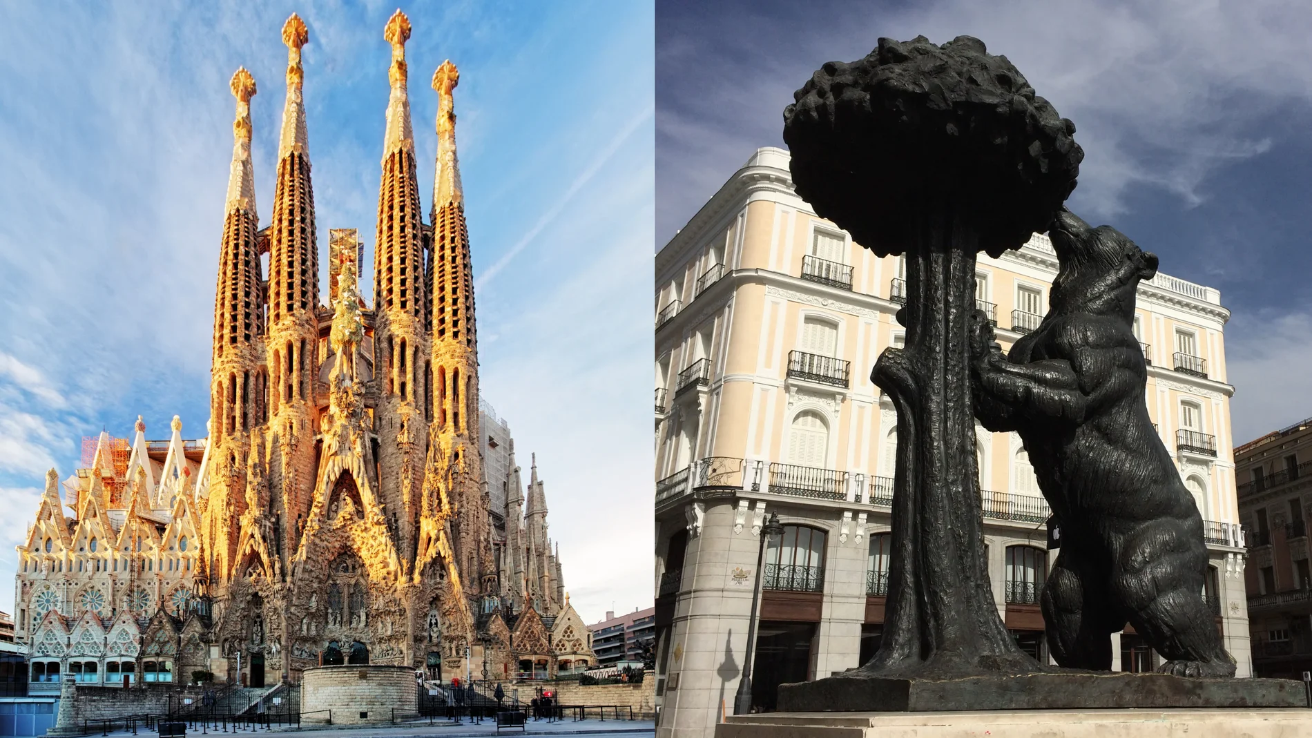 Una imagen de Barcelona y Madrid