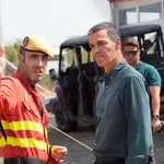 Sánchez visita el Puesto de Mando Avanzado de Jarillas por los incendios forestales en Cáceres y Zamora