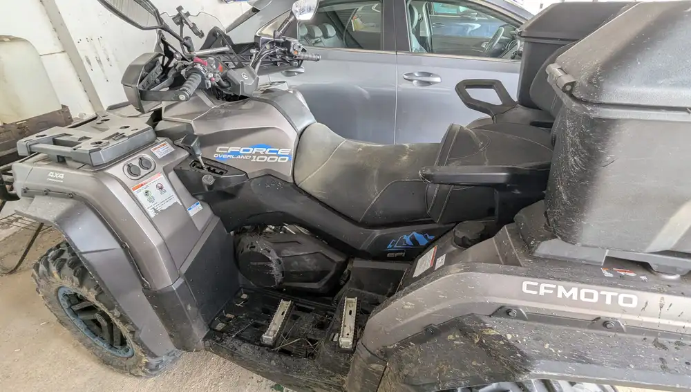Un quad que abandonaron, tras huir, los narcotraficantes