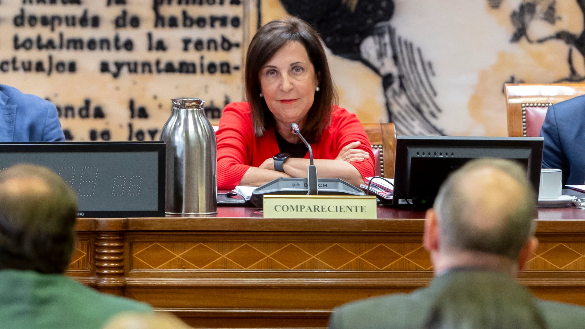 La ministra de Defensa, Margarita Robles, durante la comparecencia ante la Comisión de Defensa, en el Senado, a 26 de agosto de 2025, en Madrid (España). Durante la comparecencia, ha informado sobre las medidas adoptadas por su ministerio ante la grave situación de incendios forestales que afecta a distintos territorios del país, y que ha requerido la intervención urgente de unidades de las Fuerzas Armadas. 26 AGOSTO 2025;SENADO;MINISTRA;DEFENSA;COMPARECIENTE;SENADO;COMPARECENCIA;INCENDIOS;U...