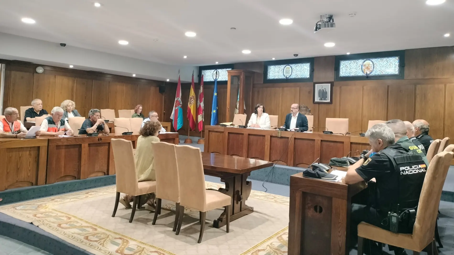 El alcalde de Ponferrada, Marco Morala, durante la Junta Local de Seguridad
