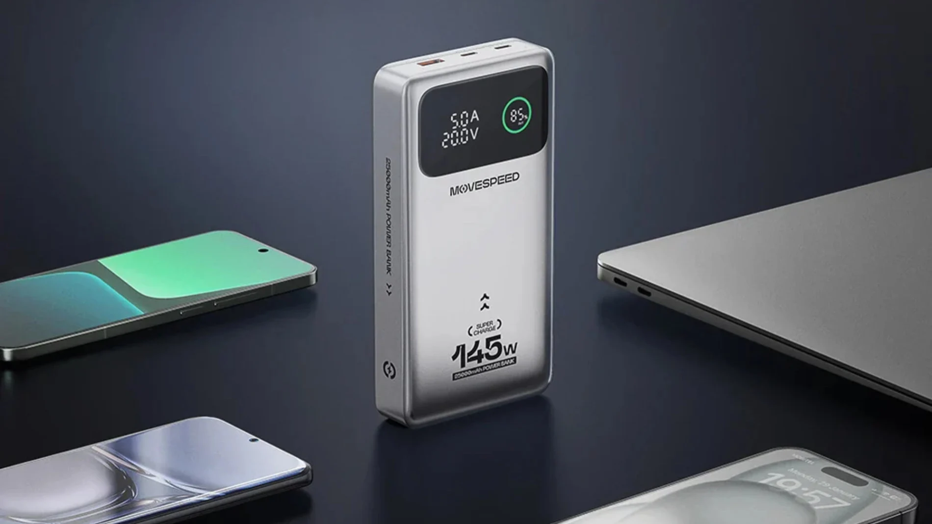 MOVESPEED M25 Pro permite cargar hasta tres dispositivos simultáneamente