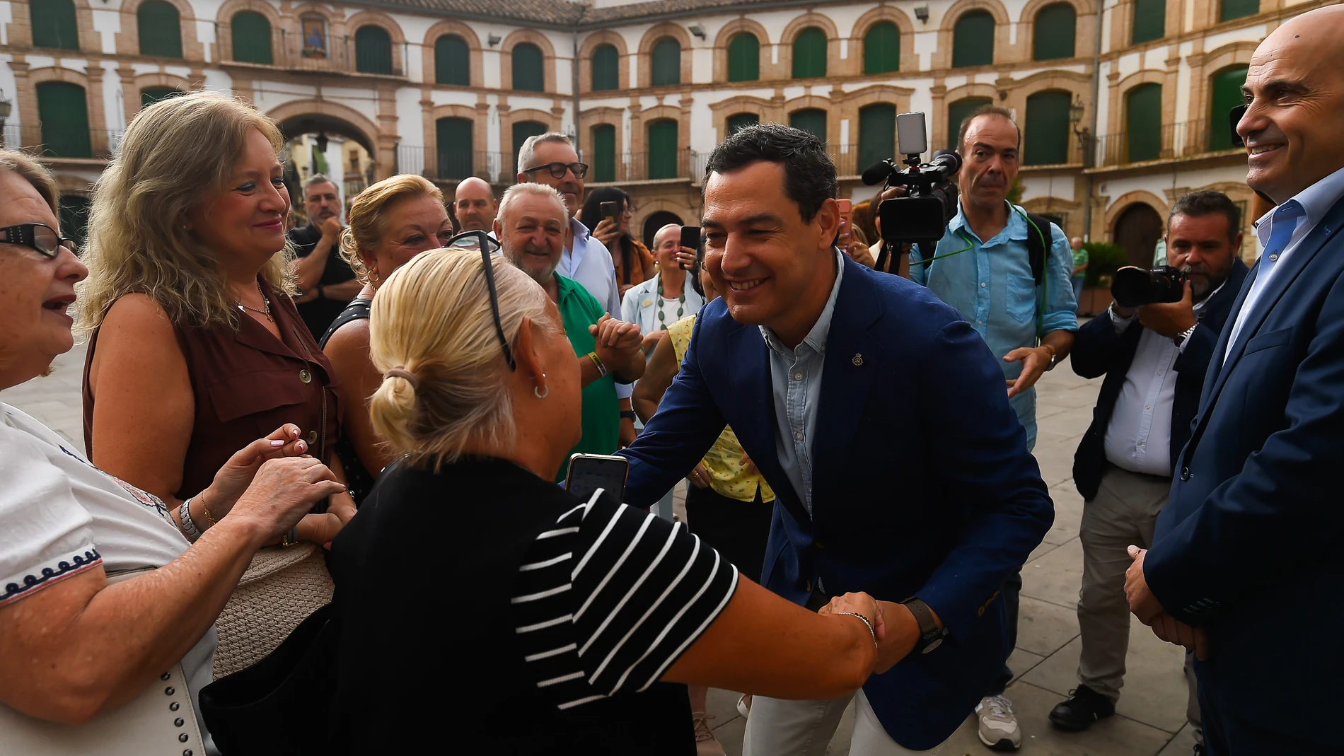 El presidente de la Junta de Andalucía, Juanma Moreno, en Archidona (Málaga)