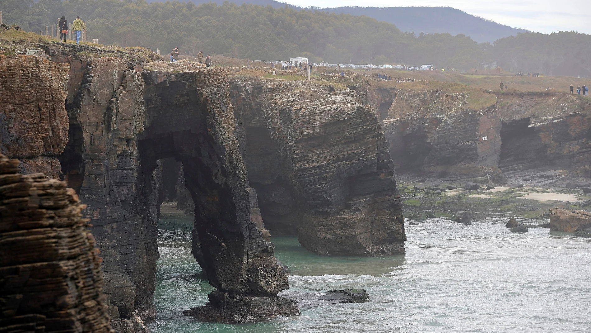 La playa de las Catedrales, en Ribadeo (Lugo)