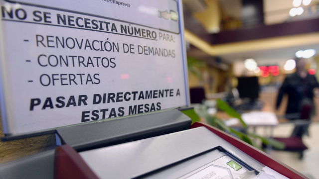 Interior de una oficina de empleo
