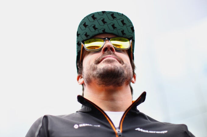 Fernando Alonso, durante el GP de Brasil