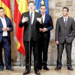 Ximo Puig, con los presidentes Moliner, Rodríguez y Sánchez