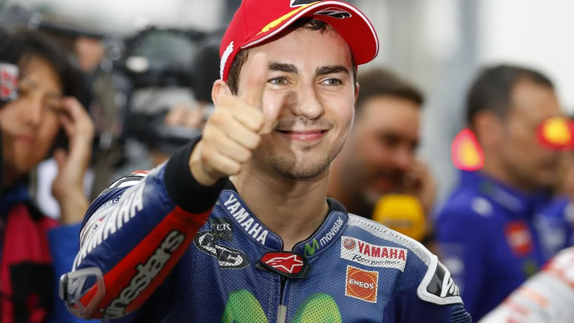 Jorge Lorenzo tras conseguir la pole