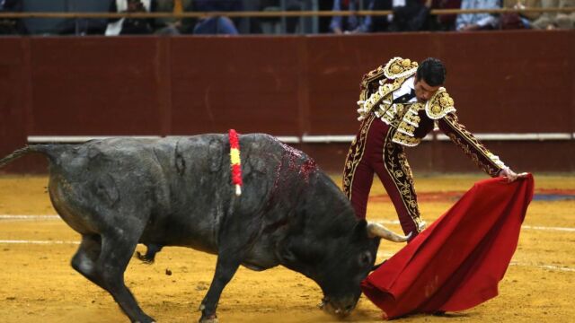 Imagen de Emilio de Justo, ayer en el homenaje a Victorino Martín en Vistalegre