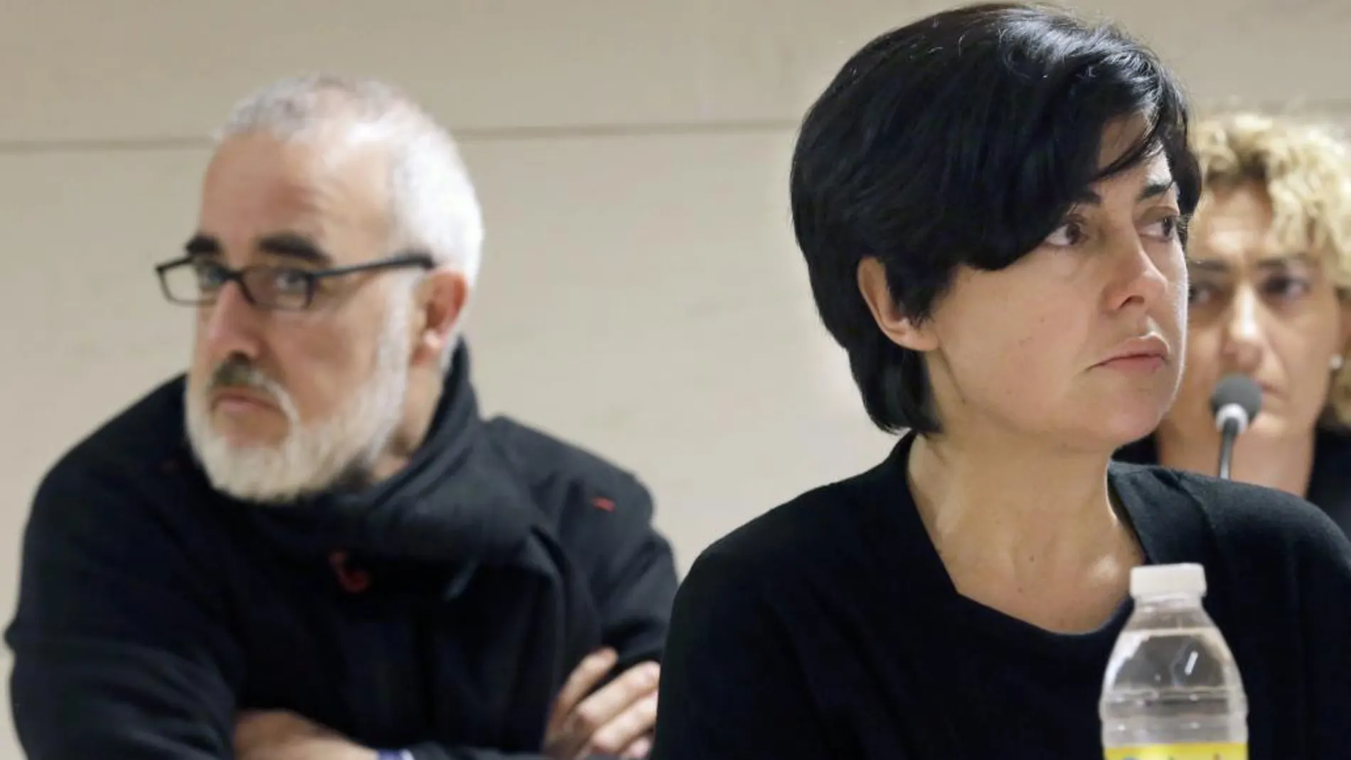 Alfonso Basterra y Rosario Porto durante la sesión del juicio