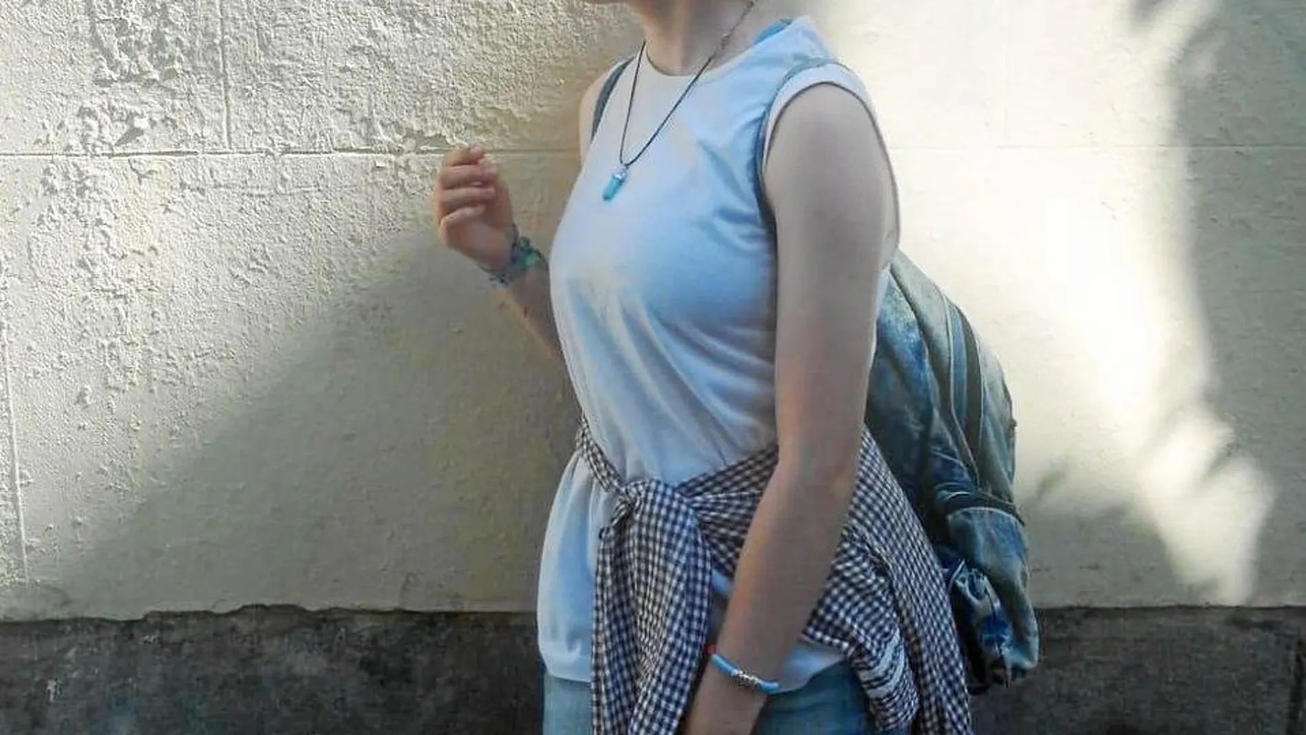 Alenka, en una foto durante su reciente visita a Madrid. Foto cedida por la familia