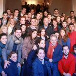 Fabra y Rus con un grupo de militantes del PPCV