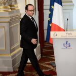 El presidente de Francia, François Hollande, en el Palacio del Elíseo