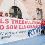 Los trabajadores de RTVV vuelven a manifestarse todos los viernes a la puerta del Palau de la Generalitat