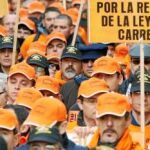 Concentración de militares españoles ante el Ministerio de Defensa el pasado 16 de octubre
