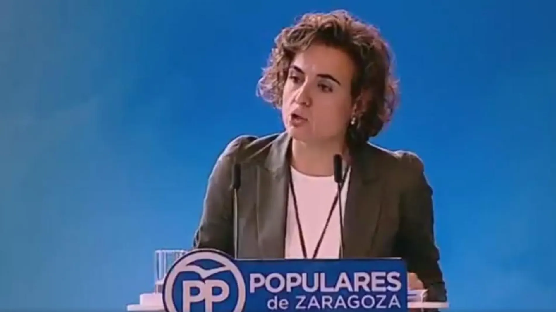 Dolors Montserrat, durante su intervención en Zaragoza