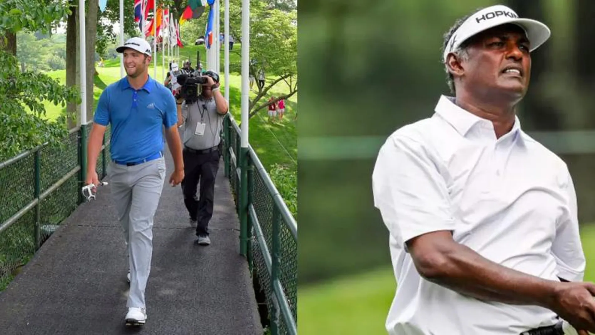 Jon Rahm y Vijay Singh