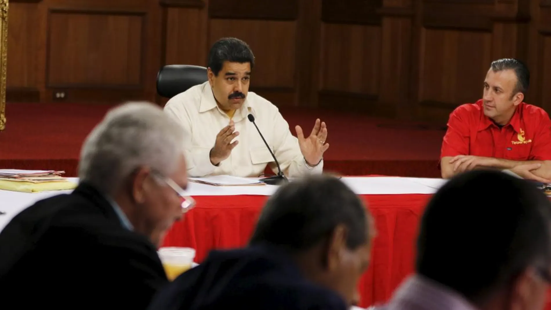 Nicolás Maduro durante una reunión con sus gobernadores en Caracas