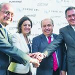 La alcaldesa de Córdoba, Isabel Ambrosio (2i), junto a los regidores de Málaga, Francisco de la Torre (i), de Granada, José Torres Hurtado (2d) y de Sevilla, Juan Espadas