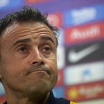 Luis Enrique, entrenador del Barcelona, elogia a su tridente