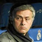 José Mourinho, en el banquillo del Santiago Bernabéu