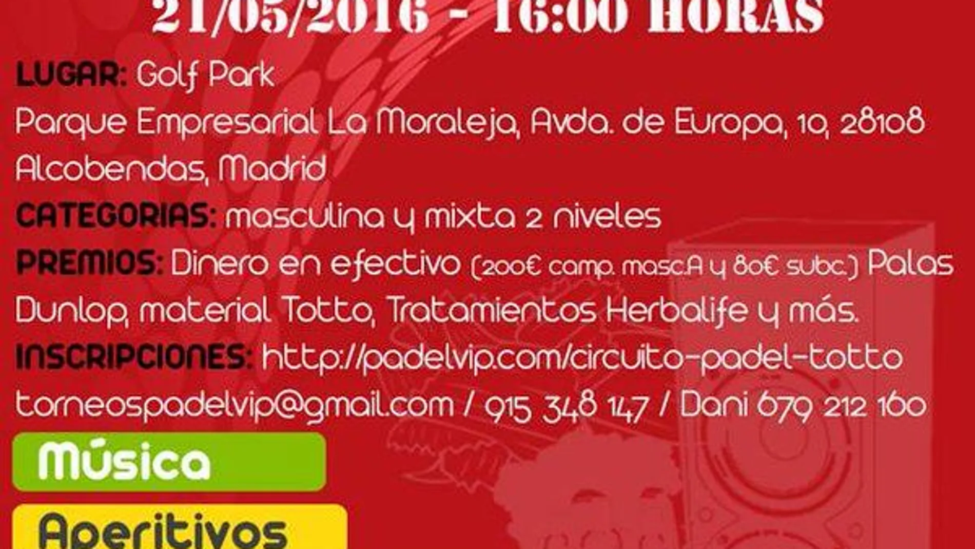 Cartel del torneo