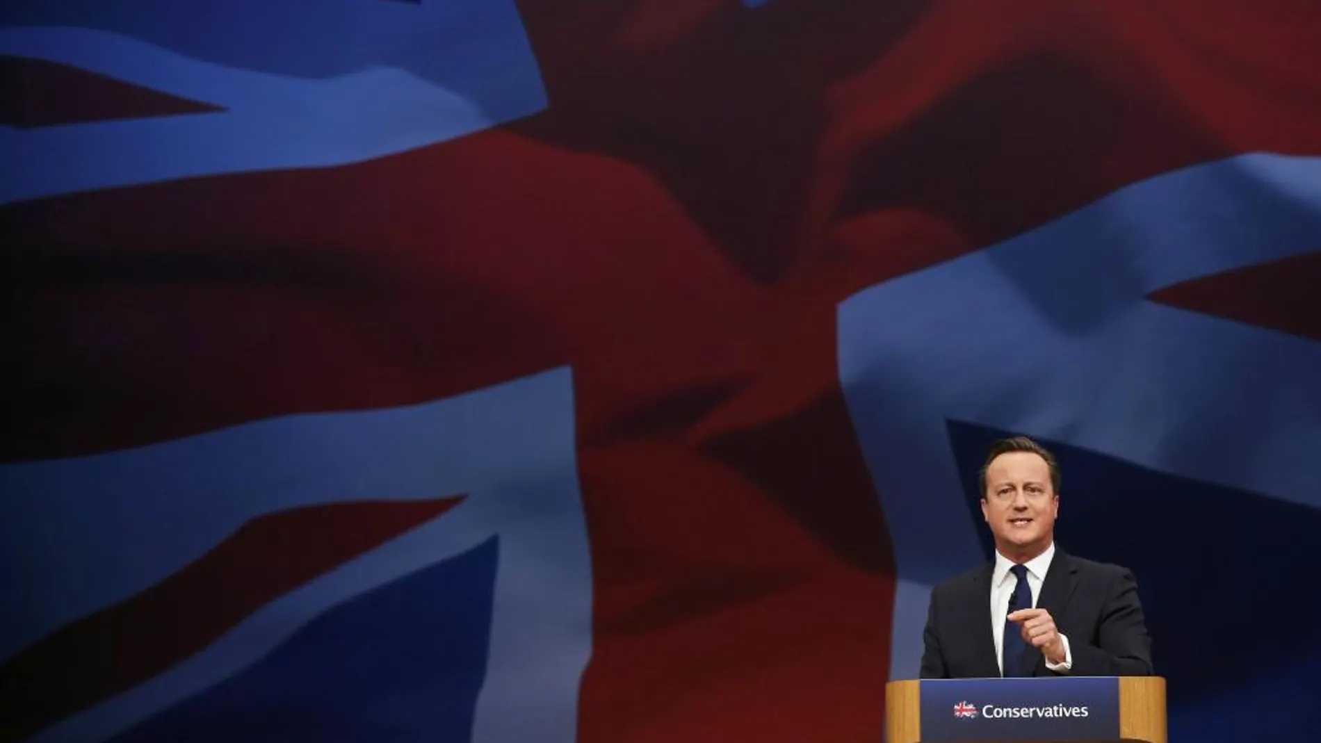 El primer ministro británico, David Cameron, durante el congreso anual del Partido Conservador en Manchester
