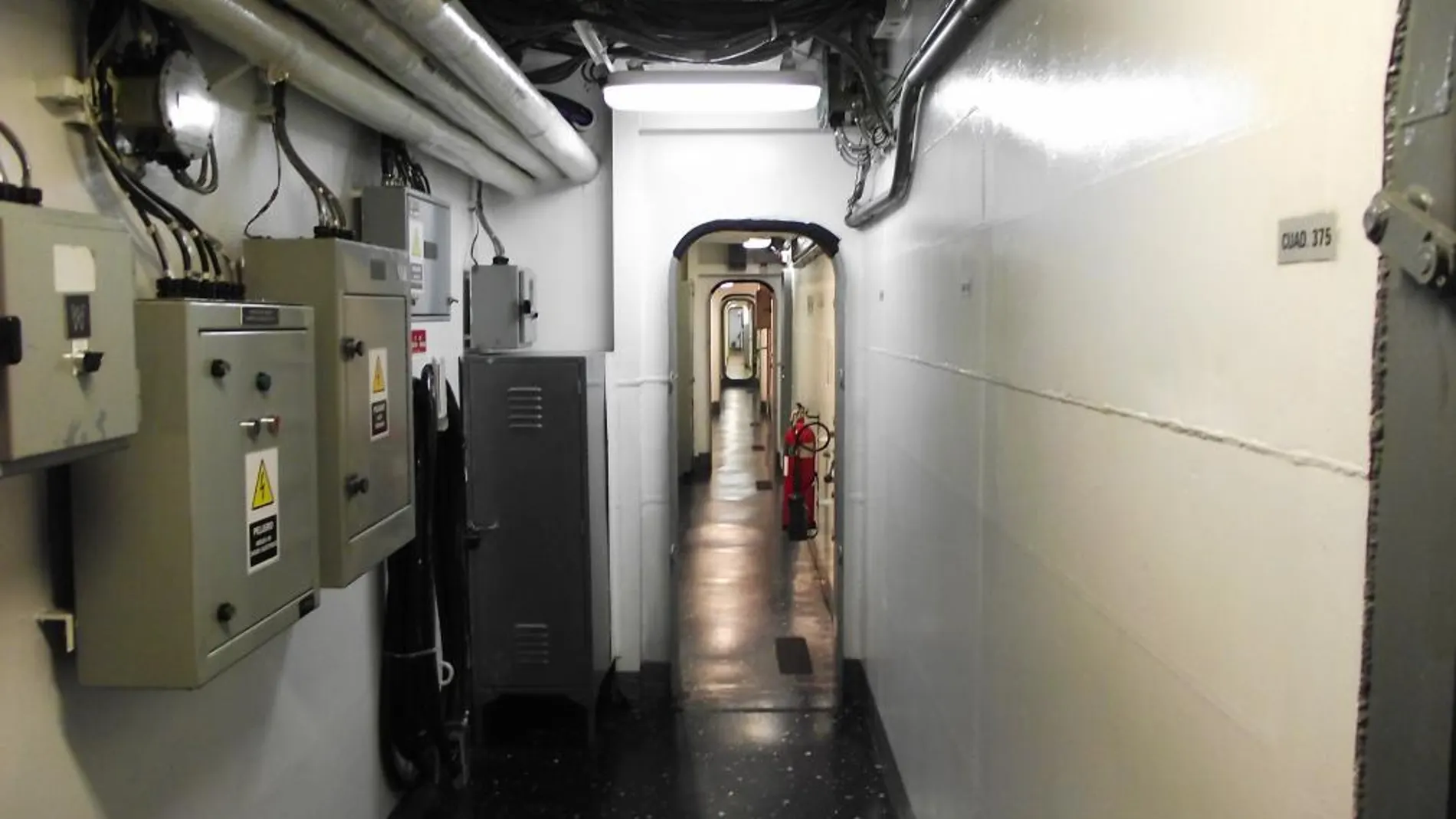 Interior del portaaviones