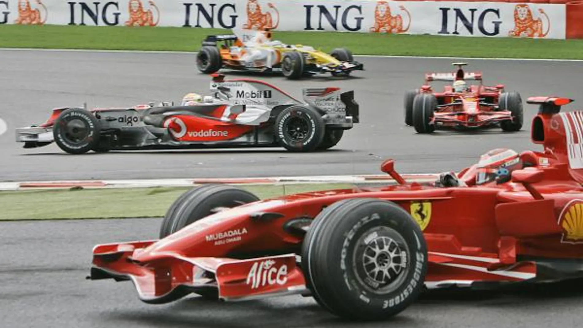 Ferrari ha ganado las tres últimas carreras en Bélgica con Raikkonen y Massa